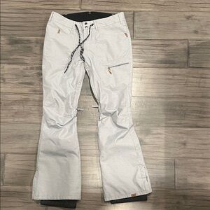 Roxy Light Gray Denim Jacket with Leather Logo Patch